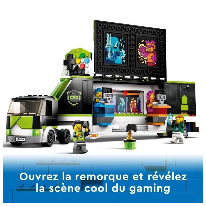 LEGO City 60388 Le Camion de Tournois de Jeux Vidéo, Jouet Enfants 7