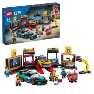 LEGO City 60389 Le Garage de Customisation, Jouet de Voitures, Atelier