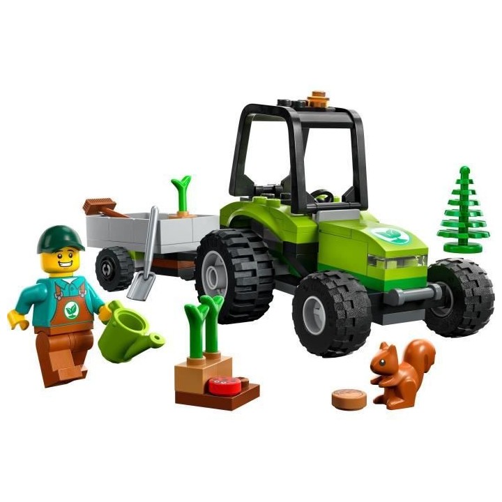 LEGO City 60390 Le Tracteur Forestier, Jouet Remorque, Véhicule Agric