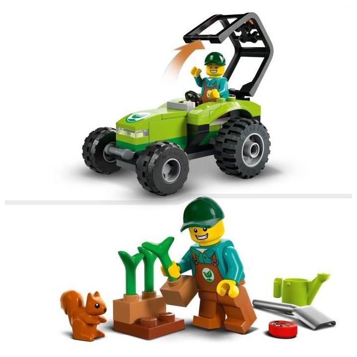 LEGO City 60390 Le Tracteur Forestier, Jouet Remorque, Véhicule Agric
