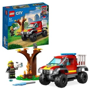 LEGO City 60393 Sauvetage en Tout-Terrain des Pompiers, Camion Jouet,