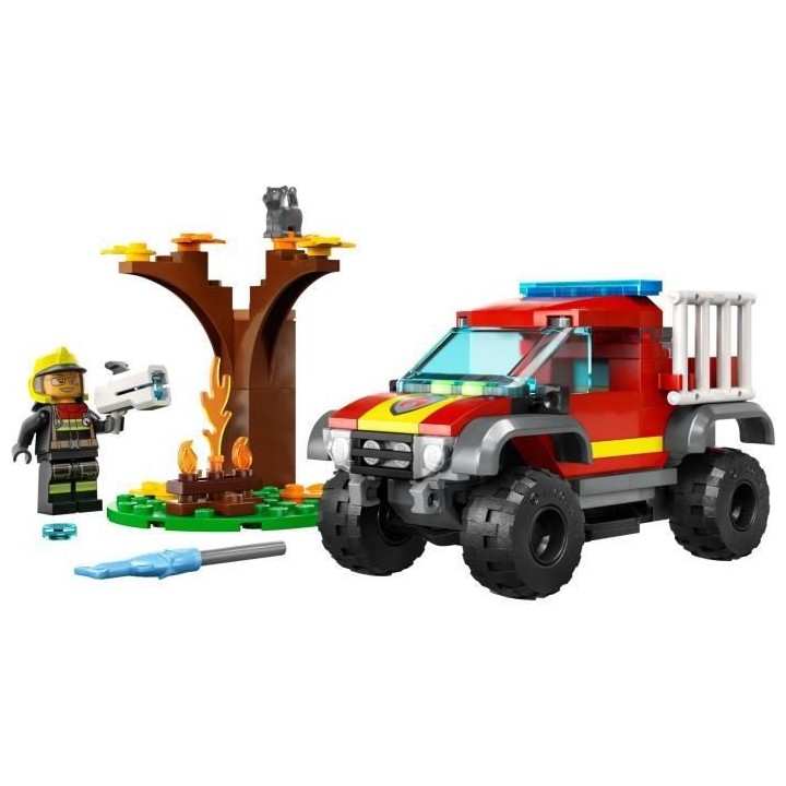 LEGO City 60393 Sauvetage en Tout-Terrain des Pompiers, Camion Jouet,