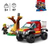 LEGO City 60393 Sauvetage en Tout-Terrain des Pompiers, Camion Jouet, Minifigurine Pompier