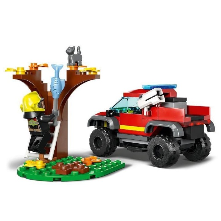 LEGO City 60393 Sauvetage en Tout-Terrain des Pompiers, Camion Jouet,