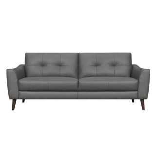 Canapé 3 places AUSTIN - Cuir de vachette  Gris - L 204 x P 88 x H x