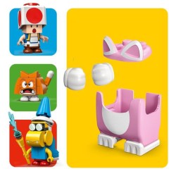 LEGO 71407 Super Mario Ensemble d'Extension La Tour Gelée et le Costume de Peach Chat, Figurine Toad, Jouet Château, Enfants 8