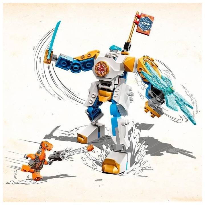 LEGO 71761 NINJAGO L'Évolution Robot De Puissance De Zane, avec Figur