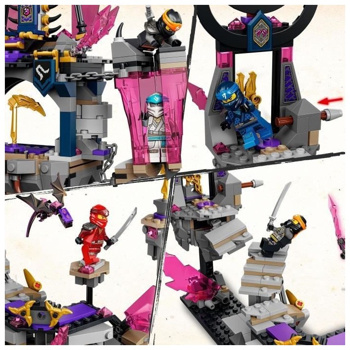 LEGO NINJAGO 71771 Le Temple du Roi de Cristal, Jouet pour Enfants ave
