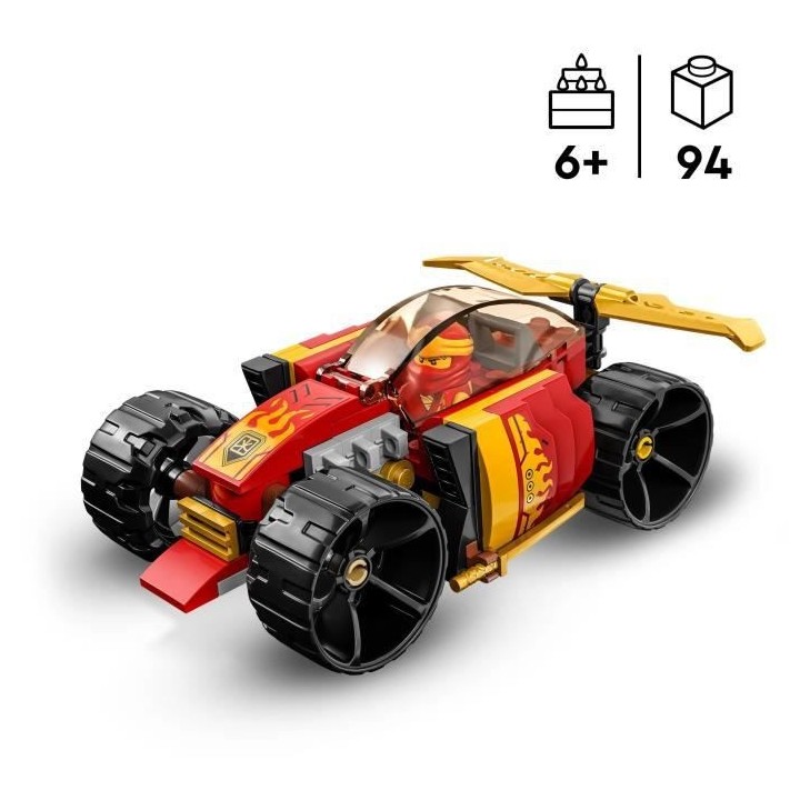 LEGO NINJAGO 71780 La Voiture de Course Ninja de Kai – Évolution, J