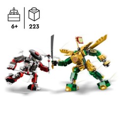 LEGO NINJAGO 71781 Le Combat des Robots de Lloyd – Évolution, Jouet avec 2 Minifigurines