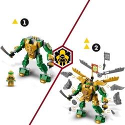 LEGO NINJAGO 71781 Le Combat des Robots de Lloyd – Évolution, Jouet avec 2 Minifigurines