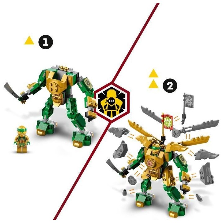 LEGO NINJAGO 71781 Le Combat des Robots de Lloyd – Évolution, Jouet