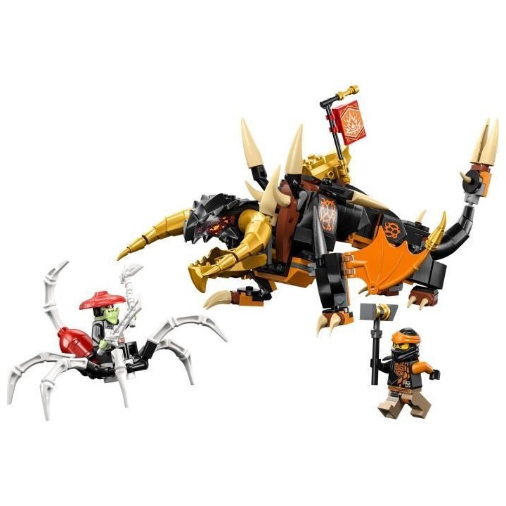 LEGO NINJAGO 71782 Le Dragon de Terre de Cole – Évolution, Jouet av