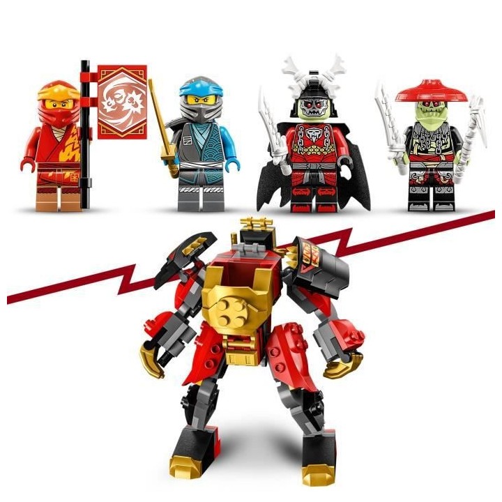 LEGO NINJAGO 71783 La Moto du Robot de Kai – Évolution, Jouet de Ni