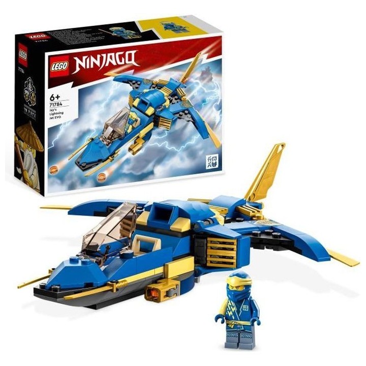 LEGO NINJAGO 71784 Le Jet Supersonique de Jay – Évolution, Jouet Av