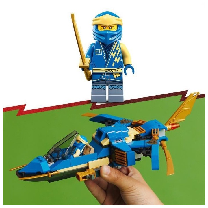 LEGO NINJAGO 71784 Le Jet Supersonique de Jay – Évolution, Jouet Av