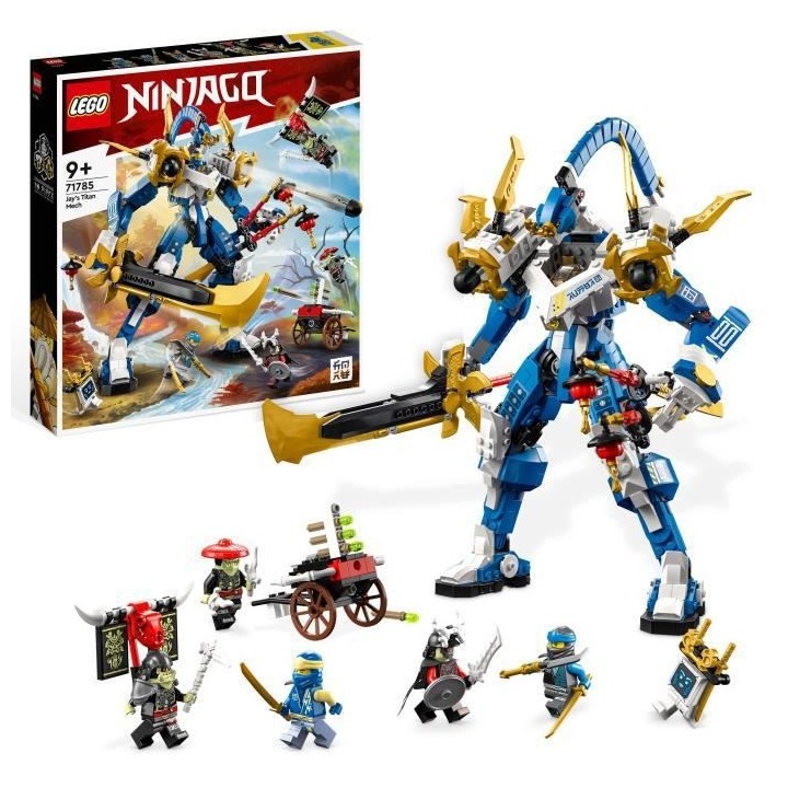 LEGO NINJAGO 71785 Le Robot Titan de Jay, Jouet pour Enfants, avec Min