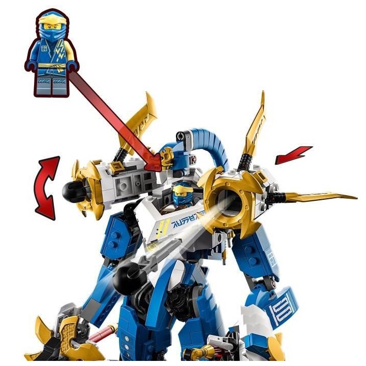 LEGO NINJAGO 71785 Le Robot Titan de Jay, Jouet pour Enfants, avec Min