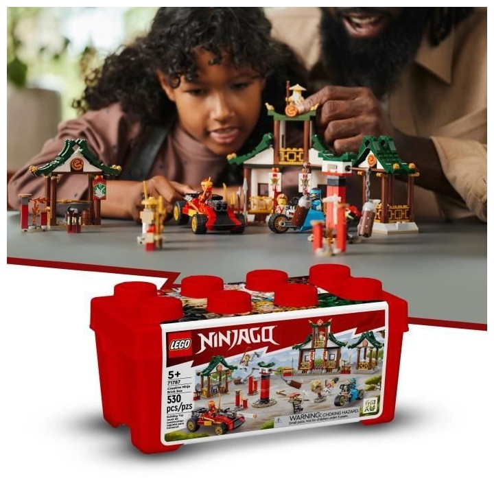 LEGO NINJAGO 71787 La Boîte de Briques Créatives Ninja, Jouet Rangem