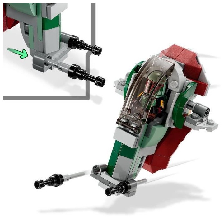 LEGO Star Wars 75344 Le Vaisseau de Boba Fett Microfighter, Véhicule