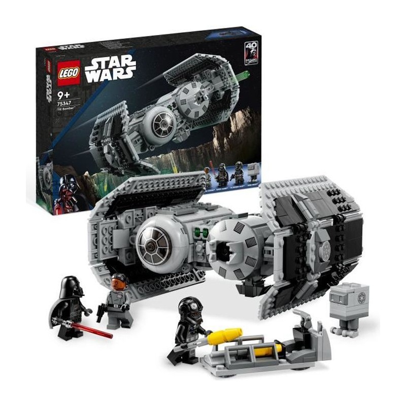 LEGO Star Wars 75347 Le Bombardier TIE, Maquette Vaisseau avec Figurine de Droide Gonk