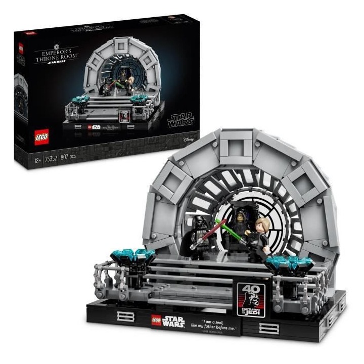 LEGO Star Wars 75352 Diorama de la Salle du Trône de l'Empereur, Maqu