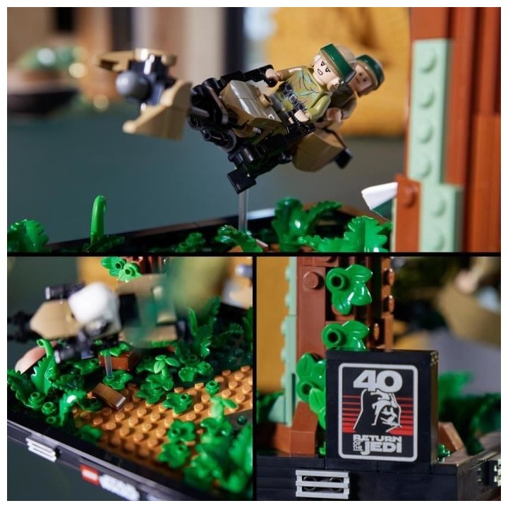 LEGO Star Wars 75353 Diorama de la Course-Poursuite en Speeder sur End