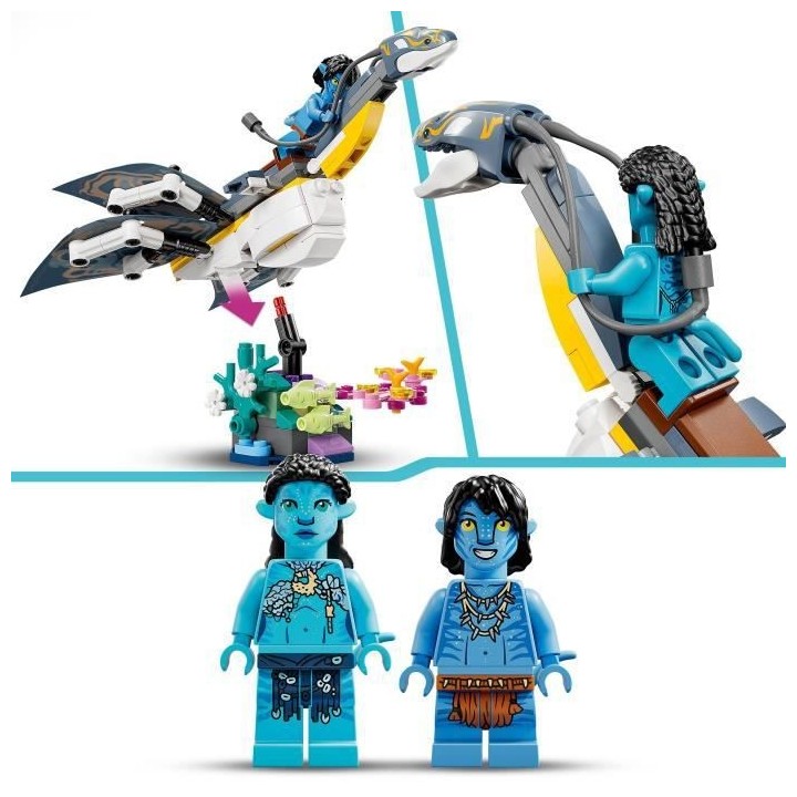 LEGO Avatar 75575 La Découverte de l'Ilu, Jouet, avec Minifigurines,