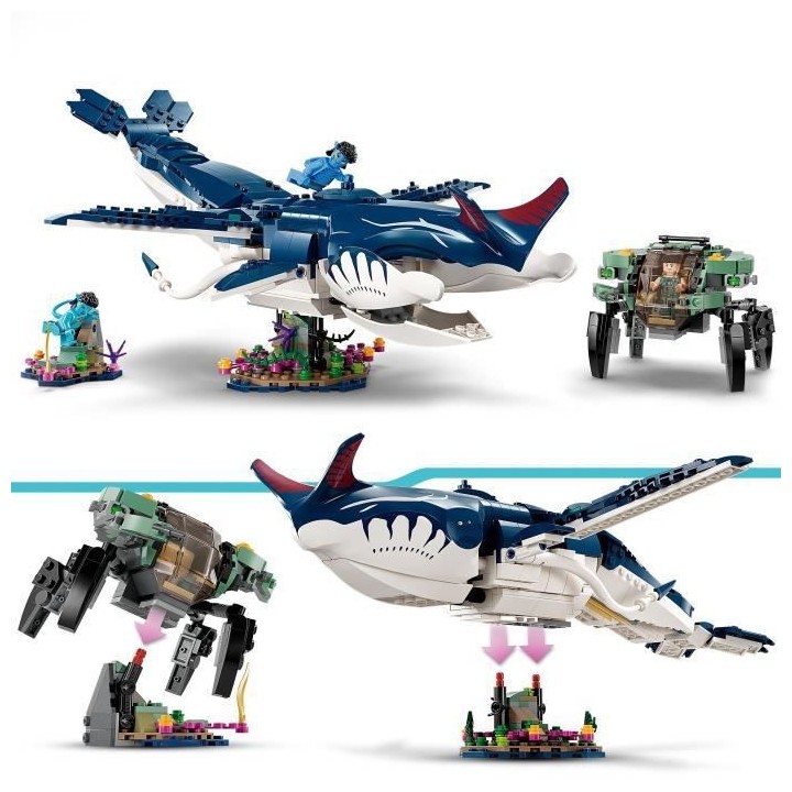 LEGO Avatar 75579 Payakan le Tulkun et Crabsuit, Jouet avec Figurine A