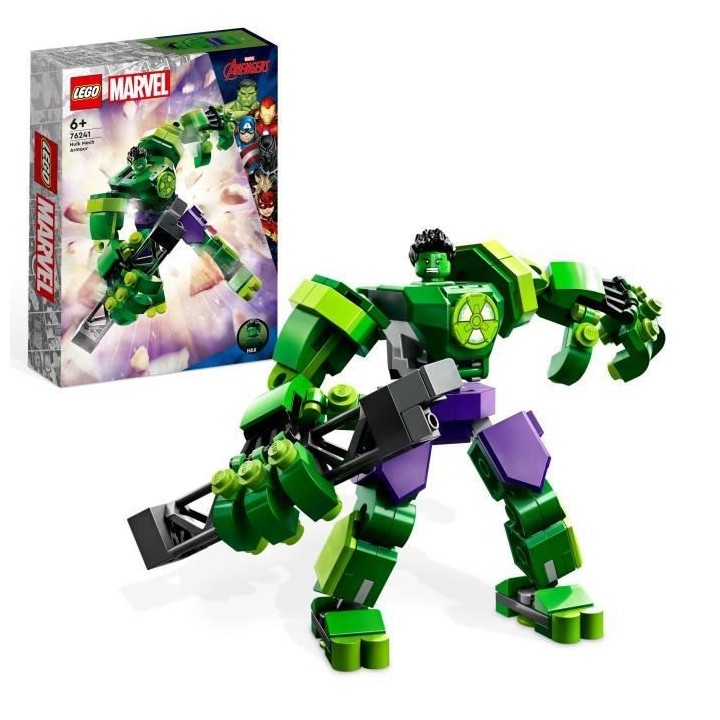 LEGO Marvel 76241 L'Armure Robot de Hulk, Figurine Avengers, Jouet de