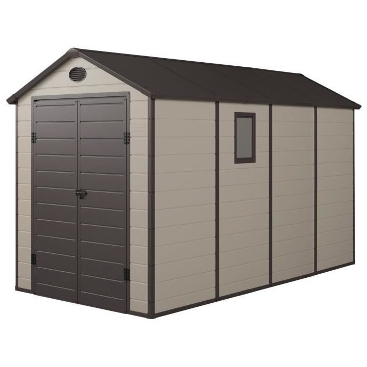 Abri de jardin en métal 6,99m² - Kit d'ancrage et plancher inclus -