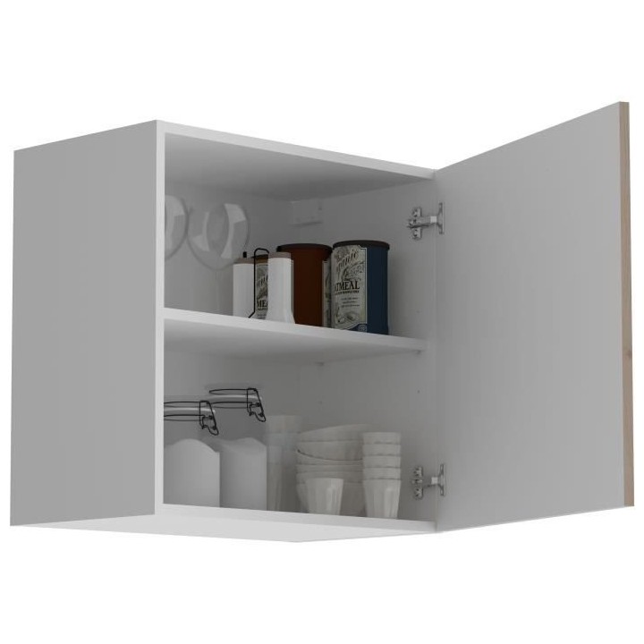 OSLO Meuble haut 1 porte - Décor Chene Jackson - L 60 x P 36 x H 58 c