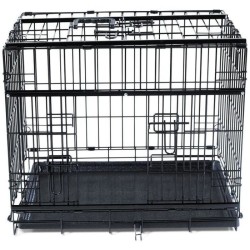 VADIGRAN Cage métallique pliable Premium - 61 x 46 x 53 cm - Noir - Pour chien