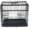 VADIGRAN Cage métallique pliable Premium - 61 x 46 x 53 cm - Noir - Pour chien