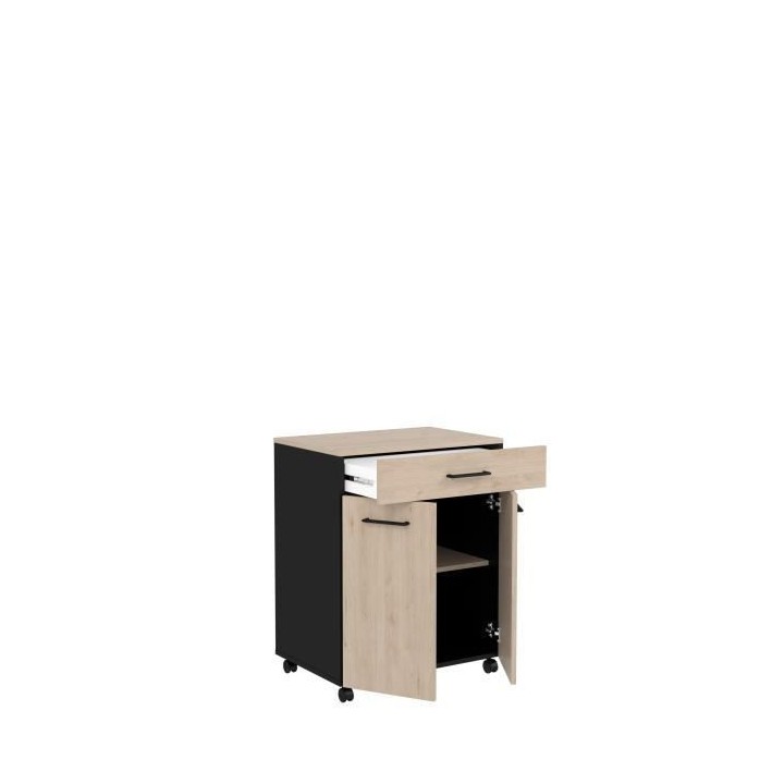 IDEM Desserte en 60 cm - L 60 x P 42,8 x H 75 cm - 1 Tiroir et 2 Porte