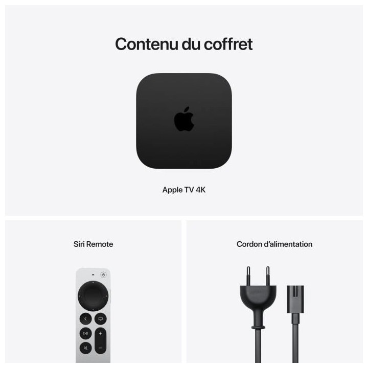 Box TV 4K - APPLE - 64 Go - Wi-Fi - Noir