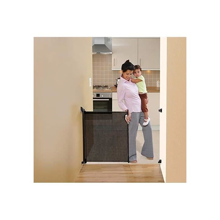 DREAMBABY Barriere de sécurité rétractable - A visser - Ouverture a