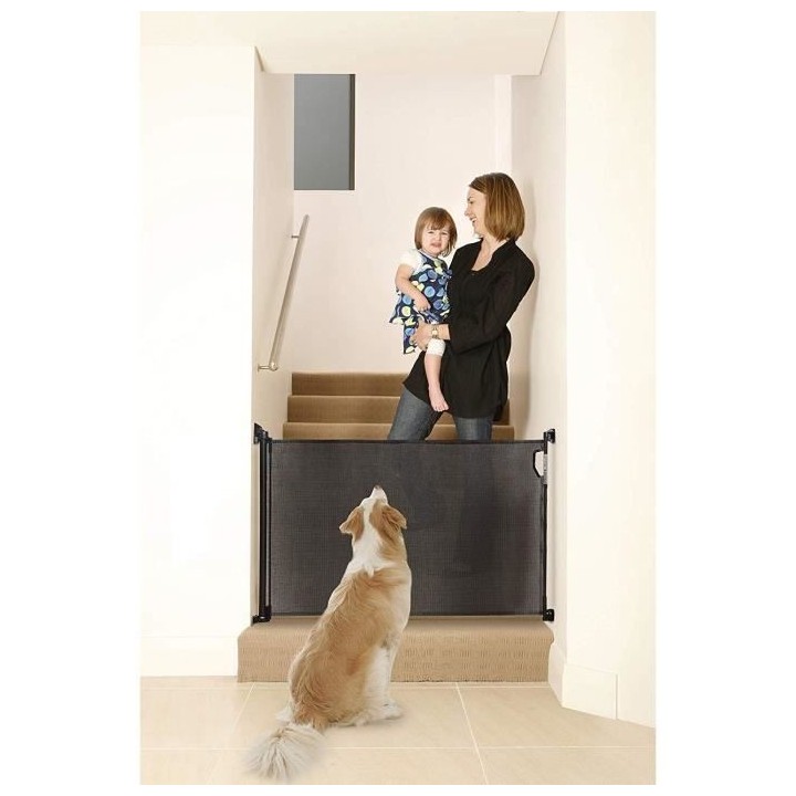 DREAMBABY Barriere de sécurité rétractable - A visser - Ouverture a
