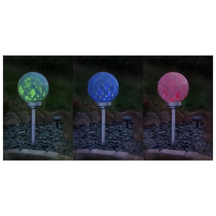 GALIX Boule a énergie solaire rotative - 7 Lm - Hauteur ajustable -