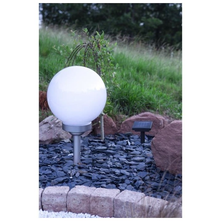 GALIX Boule a énergie solaire rotative - 7 Lm - Hauteur ajustable -