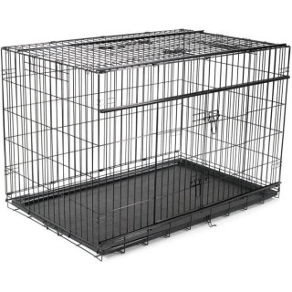 VADIGRAN Cage métallique pliable Premium - 122 x 76 x 84 cm - Noir -