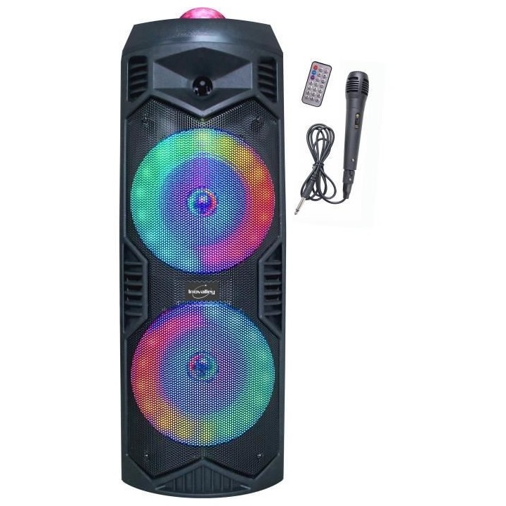 INOVALLEY KA113XXL - Enceinte lumineuse Bluetooth 400W - Fonction Kara