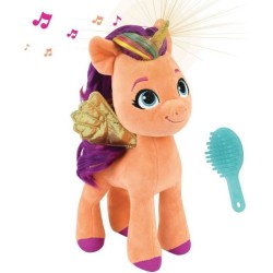 Jemini my little pony peluche sunny sonore et lumineuse +/- 25 cm avec sa brosse