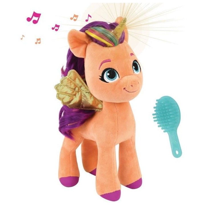 Jemini my little pony peluche sunny sonore et lumineuse +/- 25 cm avec