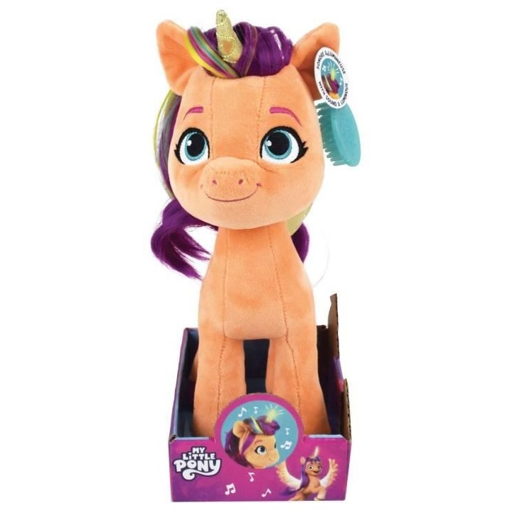 Jemini my little pony peluche sunny sonore et lumineuse +/- 25 cm avec