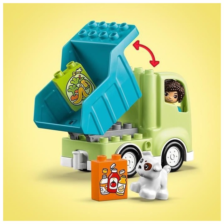 LEGO DUPLO 10987 Le Camion de Recyclage, Jouets Éducatifs et de Tri d