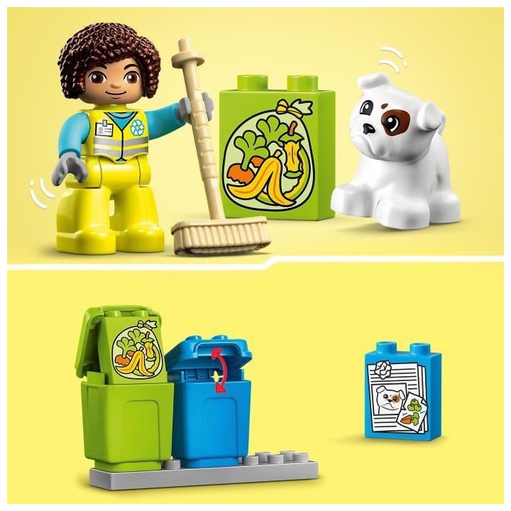 LEGO DUPLO 10987 Le Camion de Recyclage, Jouets Éducatifs et de Tri d