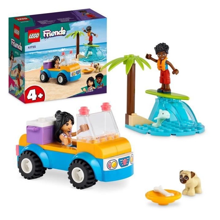 LEGO Friends 41725 La Journée a la Plage en Buggy, Jouet avec Voiture