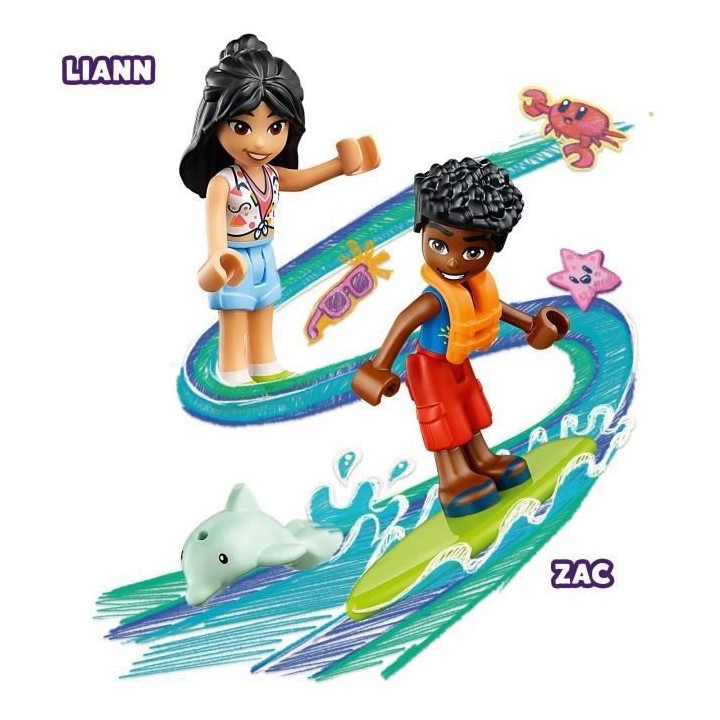 LEGO Friends 41725 La Journée a la Plage en Buggy, Jouet avec Voiture