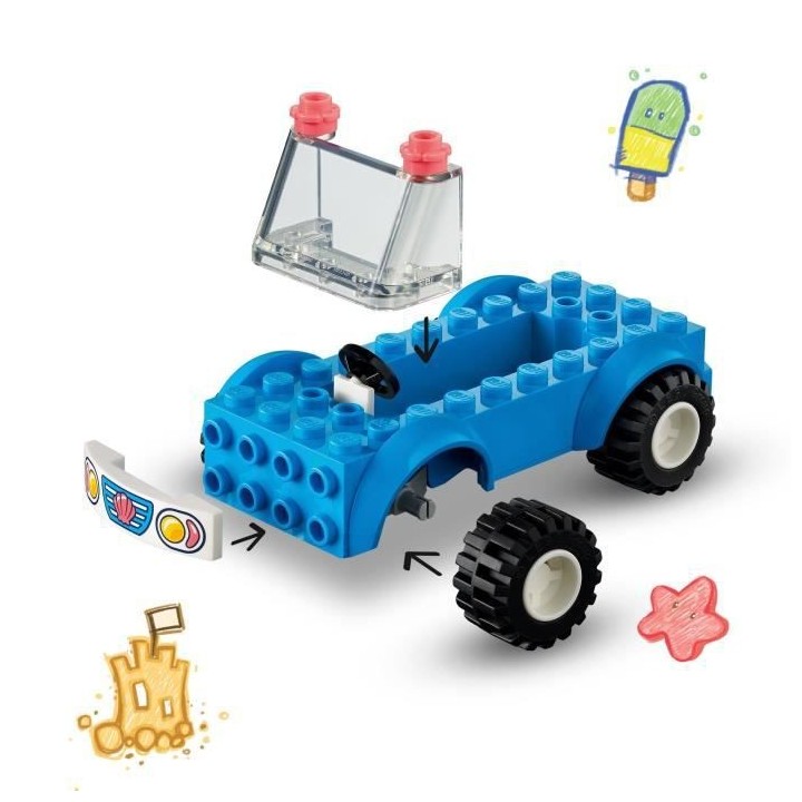 LEGO Friends 41725 La Journée a la Plage en Buggy, Jouet avec Voiture